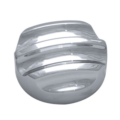 Covingtons, aluminum dipstick cover. Finned. Chrome