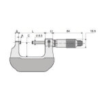 MIB, outside micrometer, DIN 863. 0-25mm