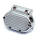 Transmission end cover ribbed, cable clutch. Chrome