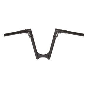 Arlen Ness, 1-1/4" modular drag bar. Black, 8" rise