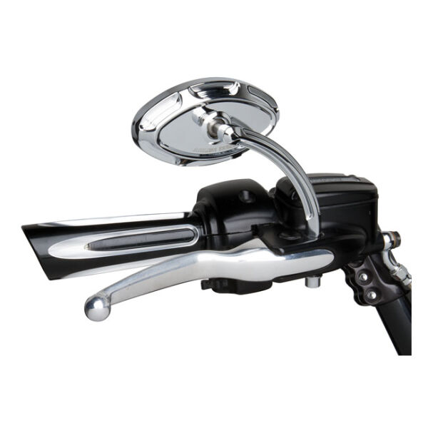 Arlen Ness, Beveled cats eye mirror chrome