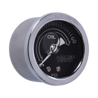 Arlen Ness, 1-1/2" oil pressure gauge. Grey
