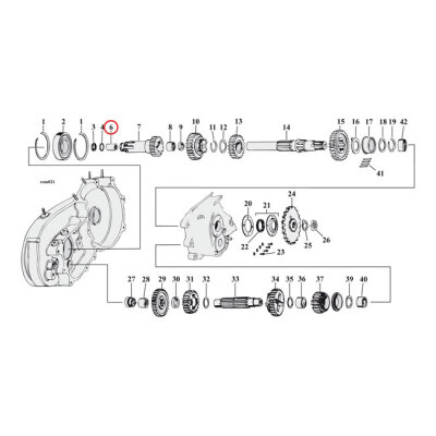 JIMS needle bearing, transmission countershaft