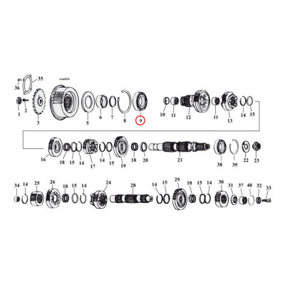 JIMS, bearing transmission mainshaft