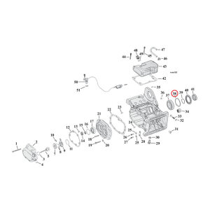 JIMS, retaining ring mainshaft bearing, left