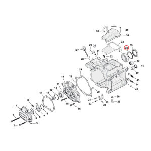 JIMS, retaining ring mainshaft bearing, left