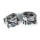 JIMS, Twin Cam billet tappet cover set. Chrome