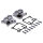 JIMS, Twin Cam billet tappet cover set. Polished