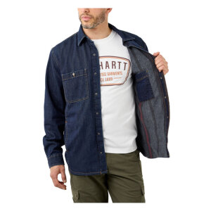 Carhartt Denim Fleece lined shirt glacier Size S