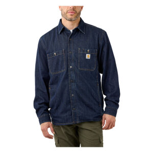 Carhartt Denim Fleece lined shirt glacier Size 2XL
