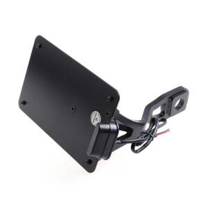 Cult-Werk, side mount license plate bracket black. FR