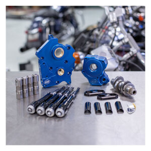 S&S, 475C cam chest kit M8 - Chain drive, oil cooled. Black