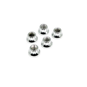 Chrome 12 point nut, 1/4-28 - 25 pack
