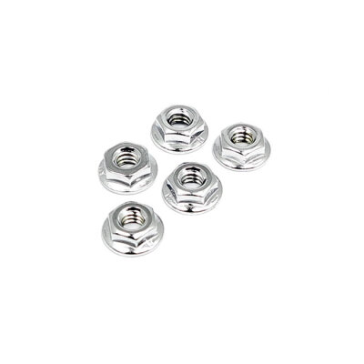 M8 x 1.25 flanged nut chrome - 25 pack