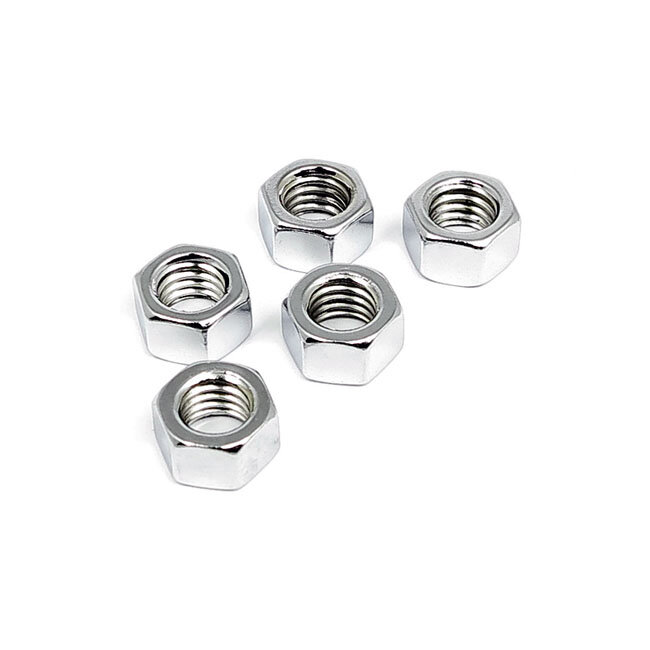 M4 x .70 hex nut chrome - 25 pack