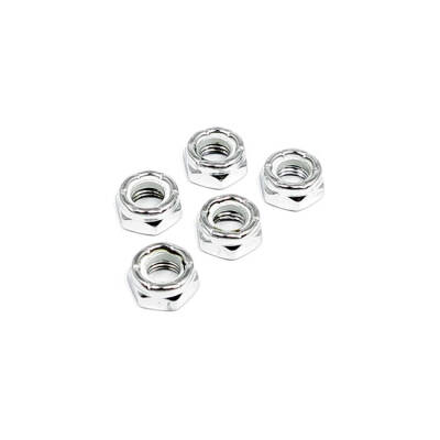 Jam lock nut chrome, 1/4-28 - 25 pack