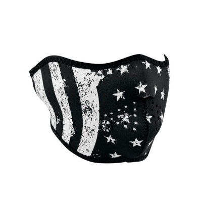 ZANheadgear Half Mask neoprene white flag One size fits most