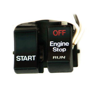Run/off/start, handlebar switch set. Black