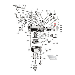 Disc air intake (choke plate) 1 1/4