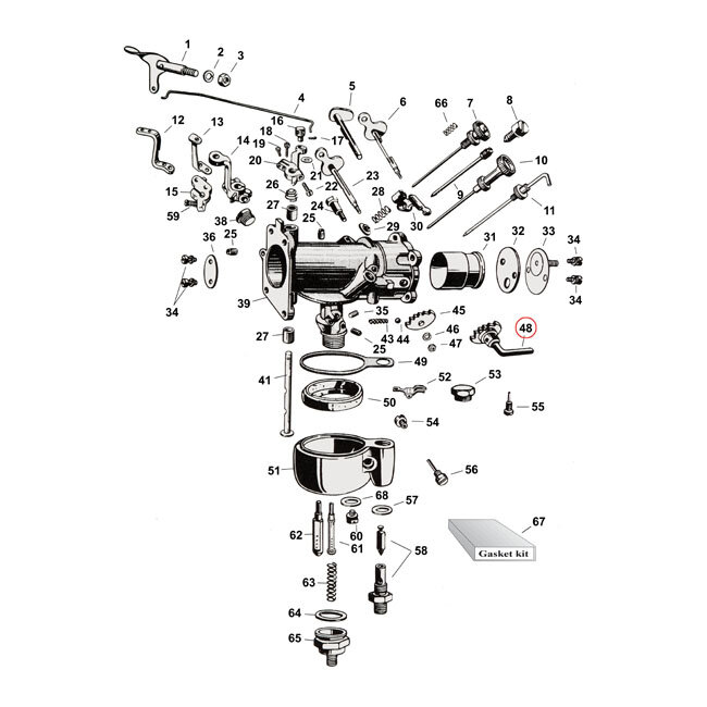 Choke lever, linkert