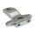 Motor mount w/coil mount. with ignition switch hole. Chrome