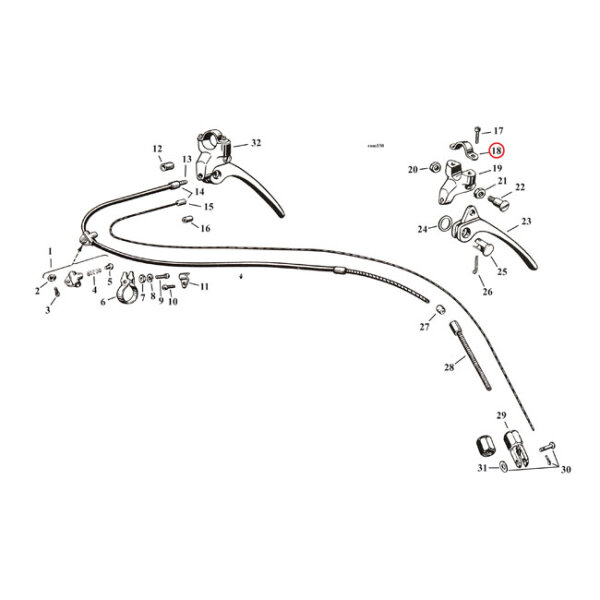 Clamp, brake lever bracket