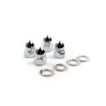 GW, rocker shaft end nut set. Acorn style, chrome