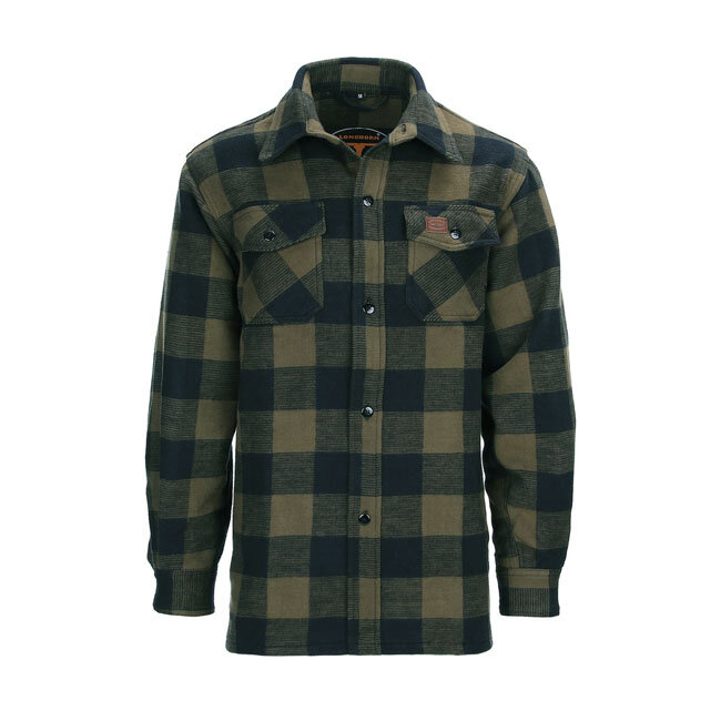 Lumberjack Flannel Shirt Checkered Black/Olive Male US size L