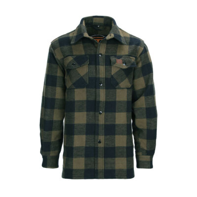 Lumberjack Flannel Shirt Checkered Black/Olive Male US size L
