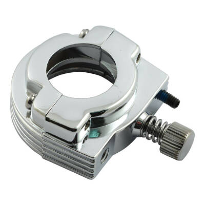 Throttle clamp set, single cable. Chrome