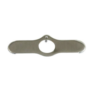 Lockplate, inline Springer fork stem nut. Chrome