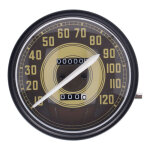 FL speedometer, 41-45 face, green army. 2:1 MPH