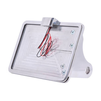 CPV, slide-in license plate bracket. Side mount, polished