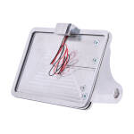 CPV, slide-in license plate bracket. Side mount, polished