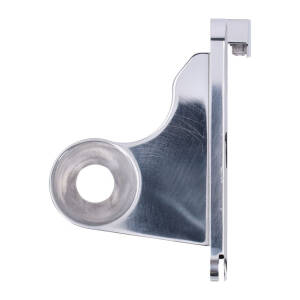 CPV, slide-in license plate bracket. Side mount, polished