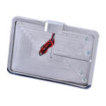 CPV, slide-in license plate bracket. Side mount, polished