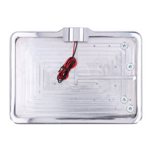 CPV, slide-in license plate bracket. Side mount, polished