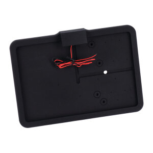 CPV, slide-in license plate bracket. Side mount, black
