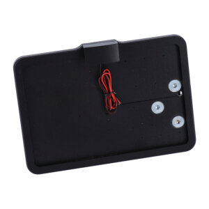 CPV, slide-in license plate bracket. Side mount, black