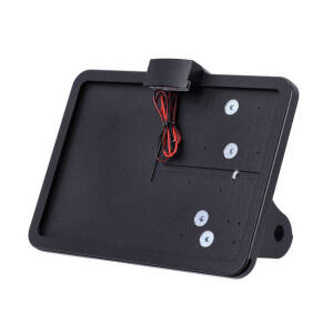 CPV, slide-in license plate bracket. Side mount, black