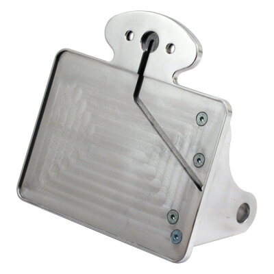 CPV, license plate bracket kit. Polished. Cateye. DE