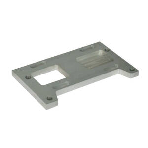 Paughco, 4-sp transmission mount plate. 1" offset....