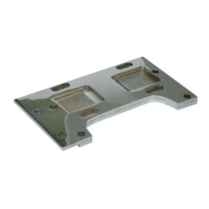 Paughco, 4-sp transmission mount plate. 1.5" offset. Alu