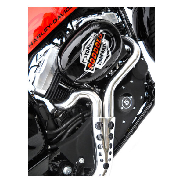 Zard, Conical 2-1 XL Sportster exhaust system. Polished