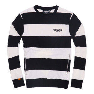 Roeg Shawn stripe sweatshirt off-white/black Size S