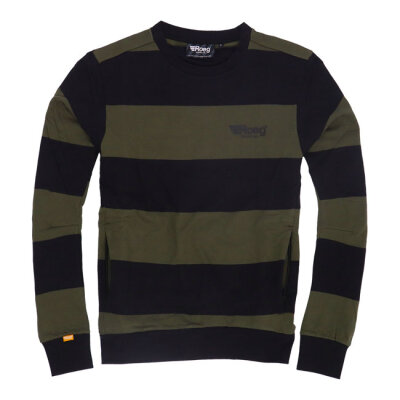 Roeg Shawn stripe sweatshirt army/black Size M