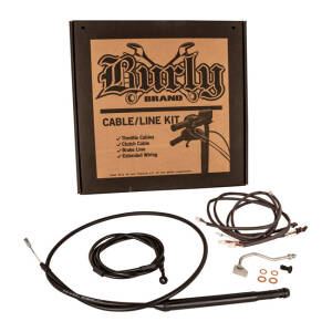 Burly, Apehanger Cable/Line Kit 14". Black
