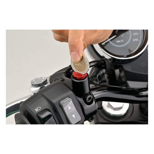 Daytona, mirror hole plug. Red. RHT