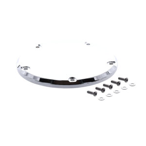 Derby cover, smooth domed. Chrome