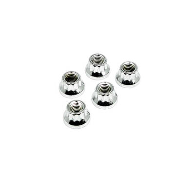 Chrome 12 point nut, 1/4-28